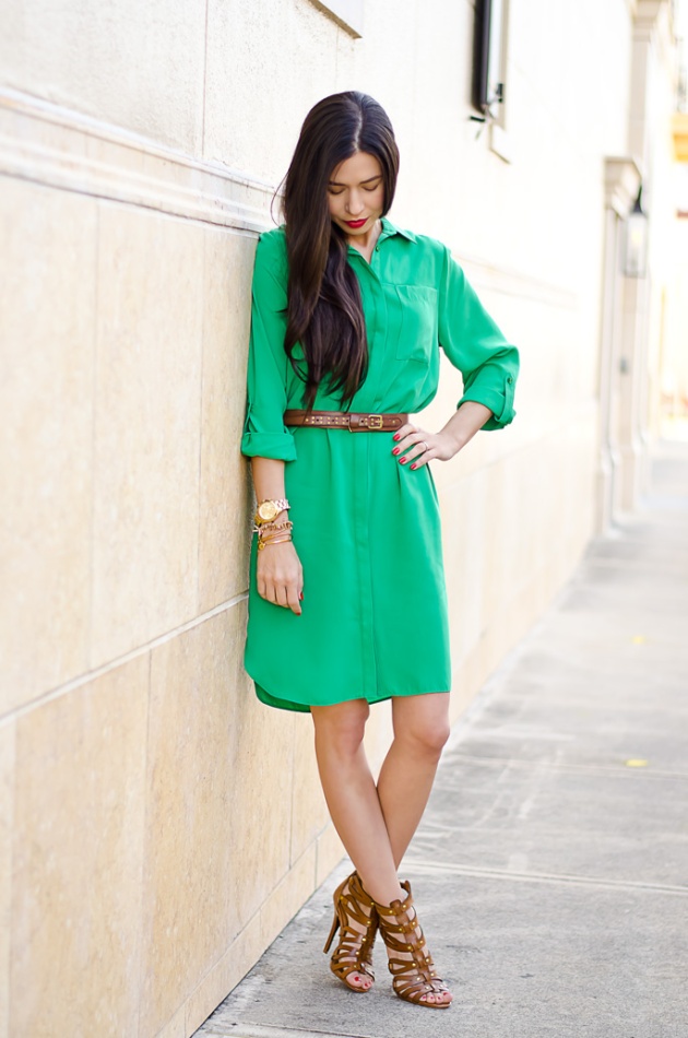 ootd-dorothy-perkins-green-shirt-dress-chinese-laundry-caged-high-heel-sandals-5