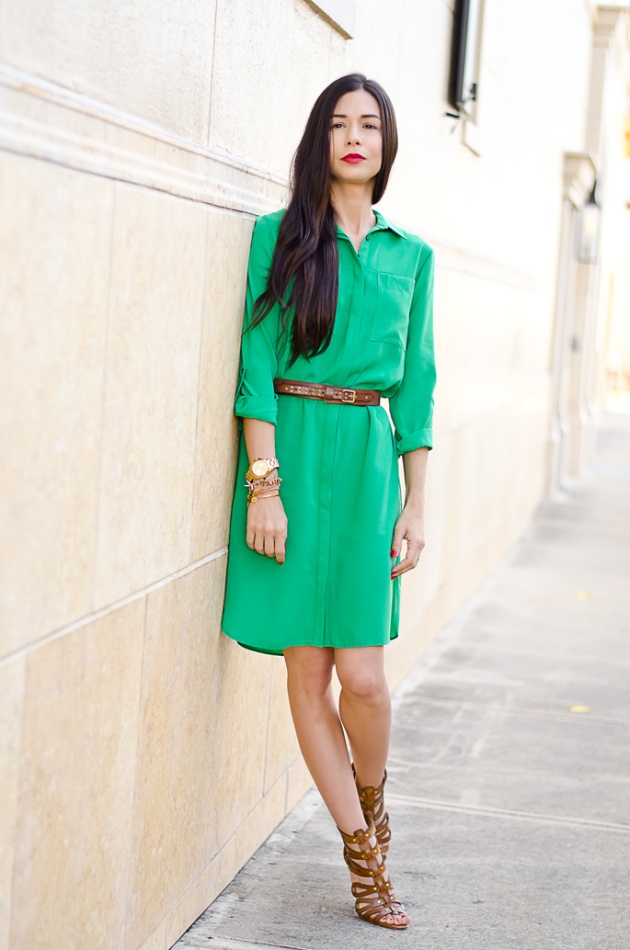 ootd-dorothy-perkins-green-shirt-dress-chinese-laundry-caged-high-heel-sandals-6